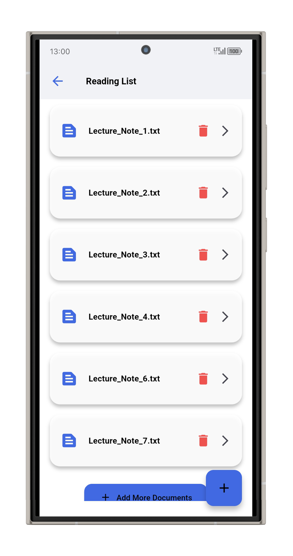 Reading List Screenshot